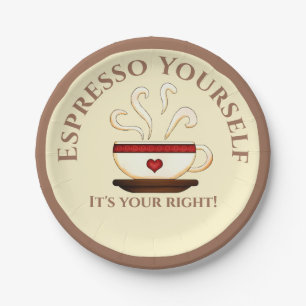 First Amendment: Espresso Yourself Paper Plate