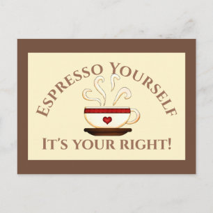 First Amendment: Espresso Yourself Postcard