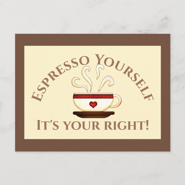 First Amendment: Espresso Yourself Postcard (Front)