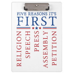 First Amendment Freedom of Speech Protest Rally Clipboard