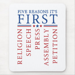 First Amendment Freedom of Speech Protest Rally Mouse Pad