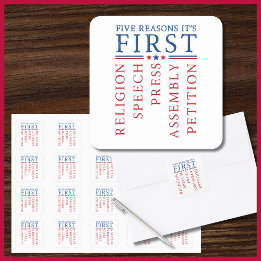First Amendment Freedom of Speech Protest Square Sticker