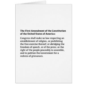 First Amendment of the Constitution