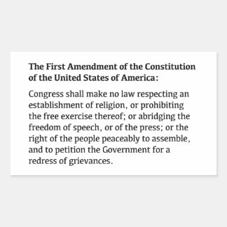 First Amendment of the Constitution Sticker