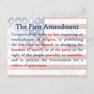 First Amendment Postcard
