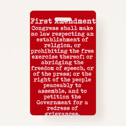 First Amendment Press Pass Badge