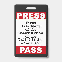 First Amendment Press Pass Badge