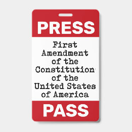 First Amendment Press Pass Badge