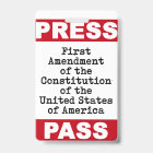 First Amendment Press Pass Badge
