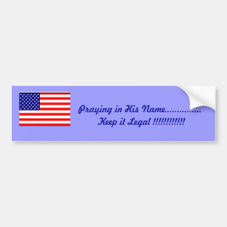 First Amendment religious freedom bumper sticker