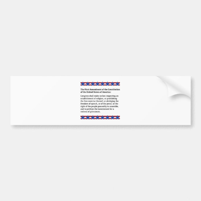 First Amendment Rights Bumper Sticker (Front)
