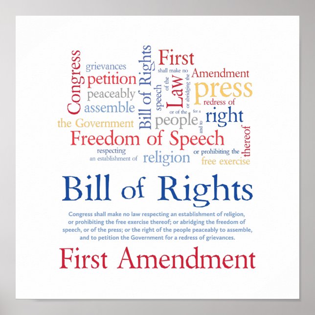 First Amendment Rights - Freedom of Speech Poster (Front)
