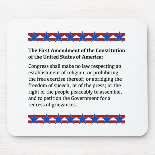First Amendment Rights Mouse Pad (Front)