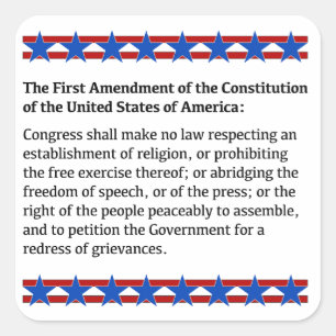 First Amendment Rights Square Sticker