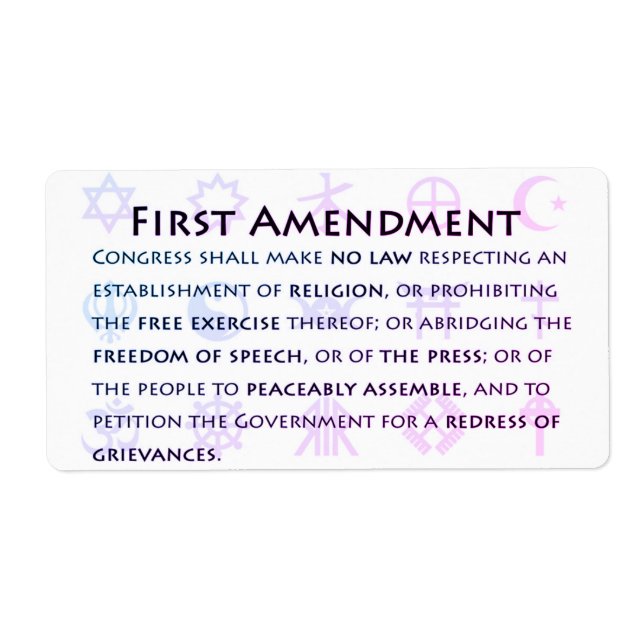First Amendment stickers (Front)