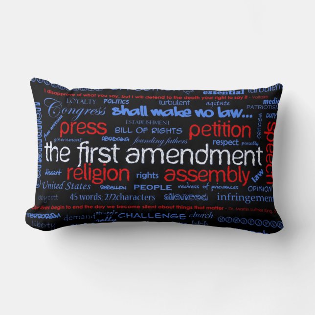 First Amendment 'Wordle' Pillow (Front)
