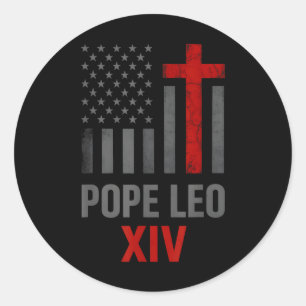 First American Pope Leo Xiv Catholic Religious Men Classic Round Sticker
