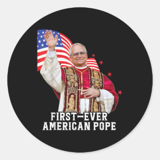 First American Pope Leo Xiv Classic Round Sticker