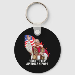 First American Pope Leo Xiv Keychain