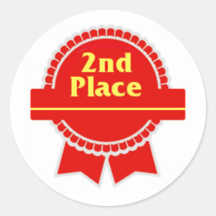First and Second Place Classic Round Sticker