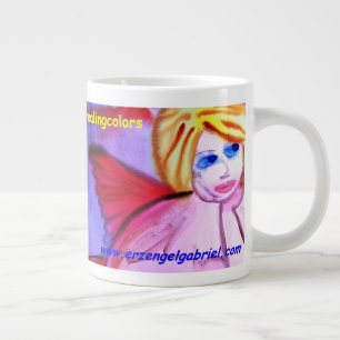 ...first angel...art by Jutta Gabriel... Large Coffee Mug