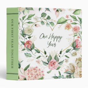 First Anniversary Romantic One Year Together Photo Binder