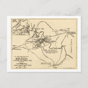 First Battle of Bull Run - Civil War Panoramic 10 Postcard