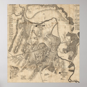 First Battle of Bull Run - Civil War Panoramic 2 Poster