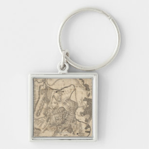 First Battle of Bull Run - Civil War Panoramic 4 Keychain