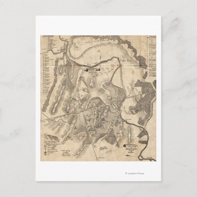 First Battle of Bull Run - Civil War Panoramic 4 Postcard (Front)