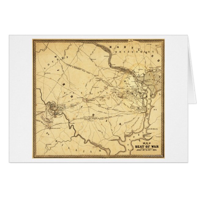 First Battle of Bull Run - Civil War Panoramic 6 (Front Horizontal)