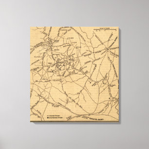 First Battle of Bull Run - Civil War Panoramic 6 Canvas Print