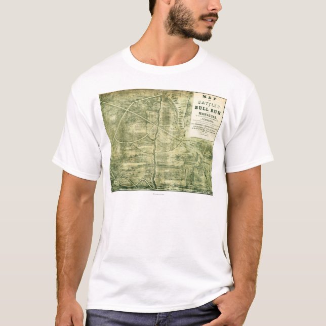 First Battle of Bull Run - Civil War Panoramic 9 T-Shirt (Front)