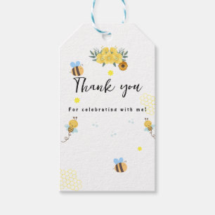 First Bee Day honey bee birthday Gift Tags