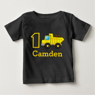 First Birthday 1st 2nd 3rd Construction Truck Car Baby T-Shirt