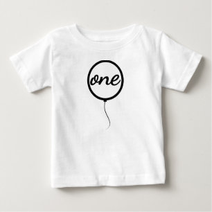 First Birthday , 1st Birthday, balloon Baby T-Shirt
