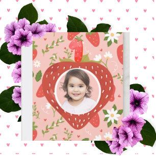 First Birthday 1st Birthday Strawberry Photo Invitation