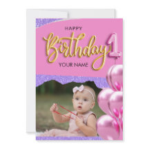 First Birthday Baby Girl Photo Design