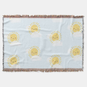 First Birthday Baby Shower Sunshine Cute Party Throw Blanket