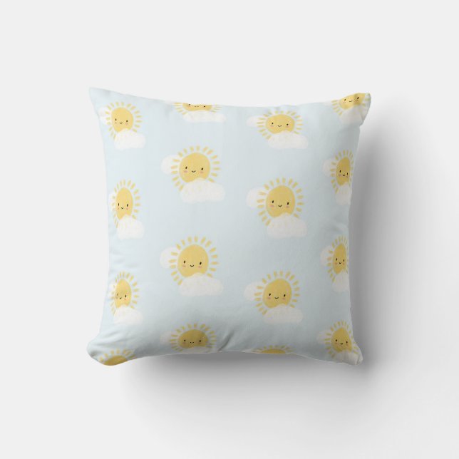 First Birthday Baby Shower Sunshine Cute Party Throw Pillow (Front)