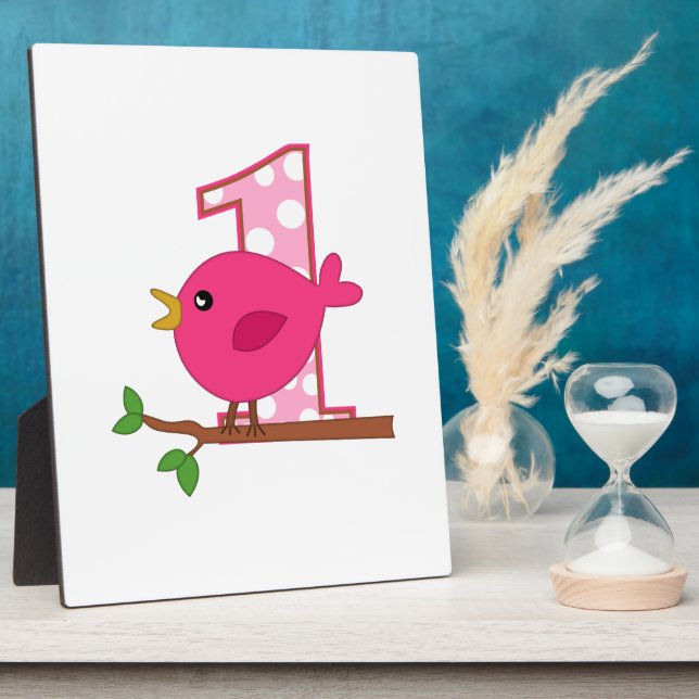 First Birthday Birdie Plaque (Side)