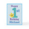 First Birthday Boy, Blue with Yellow Star