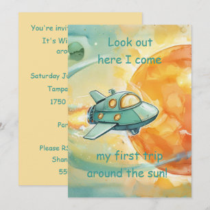 First Birthday Boy Party Invitation