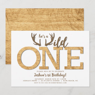 First Birthday Boy Wild One Invitation