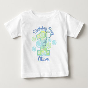 First birthday bubble toddler tshirts