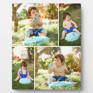 First Birthday Cake Custom Photo Collage Plaque