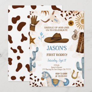First Birthday Cowboy Invitation