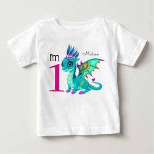 First Birthday Cute Dragon Baby T-Shirt