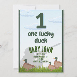 First Birthday Duck Invitation