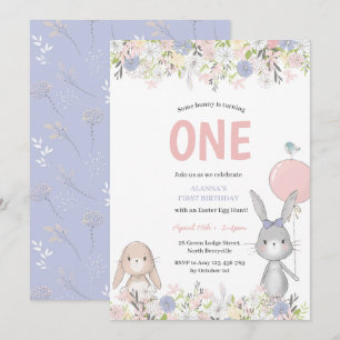 First Birthday Easter Bunny Invitation